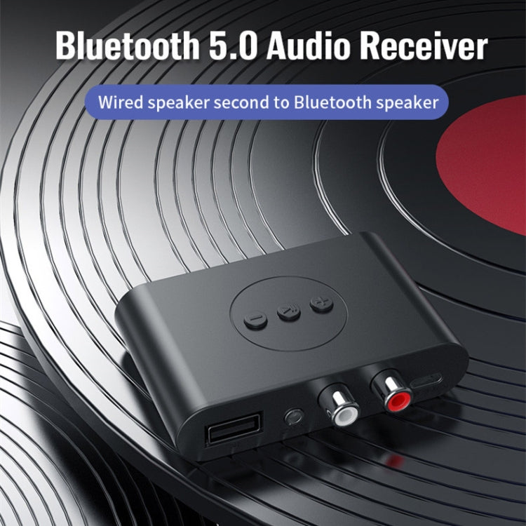 B21 Receptor de áudio Bluetooth 5.0 Saída AUX RCA Reprodução por U-disk