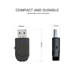 KN330 Adaptador USB Bluetooth 5.0 2 em 1 Receptor e transmissor sem fios para computador, TV, carro
