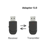 KN330 Adaptador USB Bluetooth 5.0 2 em 1 Receptor e transmissor sem fios para computador, TV, carro