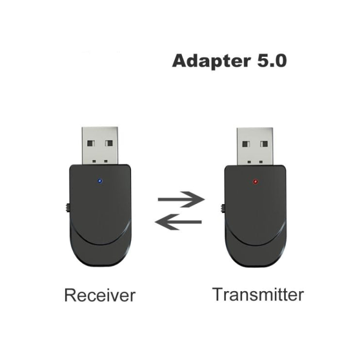 KN330 Adaptador USB Bluetooth 5.0 2 em 1 Receptor e transmissor sem fios para computador, TV, carro