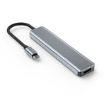Estação de Acoplamento HUB 7 em 1 HDMI+SD/TF+USB2.0x2+USB3.0+PD para Tipo-C, Estação 7 em 1