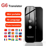 G6 Tradutor de Voz Portátil Instantâneo em Tempo Real Tradutor Multilíngue Assistente Pessoal de Viagem, G6 Cinzento, G6 Preto