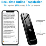 G6 Tradutor de Voz Portátil Instantâneo em Tempo Real Tradutor Multilíngue Assistente Pessoal de Viagem, G6 Cinzento, G6 Preto