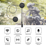 Auriculares Bluetooth para Capacete de Motocicleta T4 BT 5.0 Estéreo Ligação Automática com Suporte para SIRI, T4