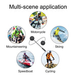 Auriculares Bluetooth para Capacete de Motocicleta T4 BT 5.0 Estéreo Ligação Automática com Suporte para SIRI, T4