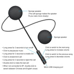 Auriculares Bluetooth para Capacete de Motocicleta T4 BT 5.0 Estéreo Ligação Automática com Suporte para SIRI, T4