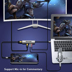 Placa de Captura HDMI / F + Microfone HDMI / F + Áudio + USB 4K, Suporta Windows, Android, Linux e MacOS, Z39A