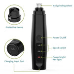 Triturador Elétrico de Unhas para Cães Recarregável por USB Cortador de Unhas Indolor para Animais, Triturador de Unhas