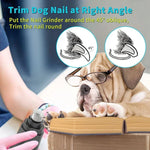 Triturador Elétrico de Unhas para Cães Recarregável por USB Cortador de Unhas Indolor para Animais, Triturador de Unhas