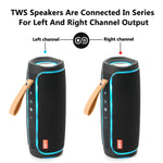 T&G TG287 Altifalante Bluetooth Subwoofer Estéreo Sem Fios Portátil com Luz LED Intermitente FM / TF / USB
