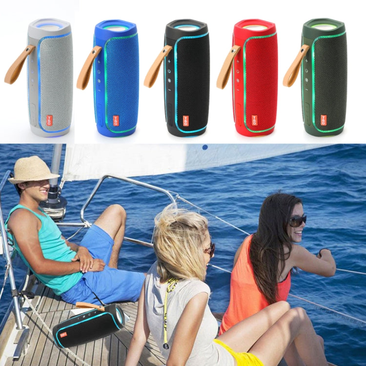 T&G TG287 Altifalante Bluetooth Subwoofer Estéreo Sem Fios Portátil com Luz LED Intermitente FM / TF / USB