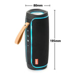 T&G TG287 Altifalante Bluetooth Subwoofer Estéreo Sem Fios Portátil com Luz LED Intermitente FM / TF / USB