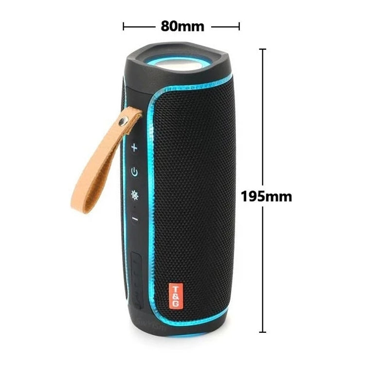 T&G TG287 Altifalante Bluetooth Subwoofer Estéreo Sem Fios Portátil com Luz LED Intermitente FM / TF / USB
