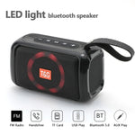 T&G TG193 Altifalante Bluetooth Portátil com Luz LED Subwoofer à Prova de Água para Exterior Suporta Cartão TF / Rádio FM / AUX