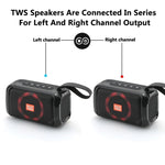 T&G TG193 Altifalante Bluetooth Portátil com Luz LED Subwoofer à Prova de Água para Exterior Suporta Cartão TF / Rádio FM / AUX