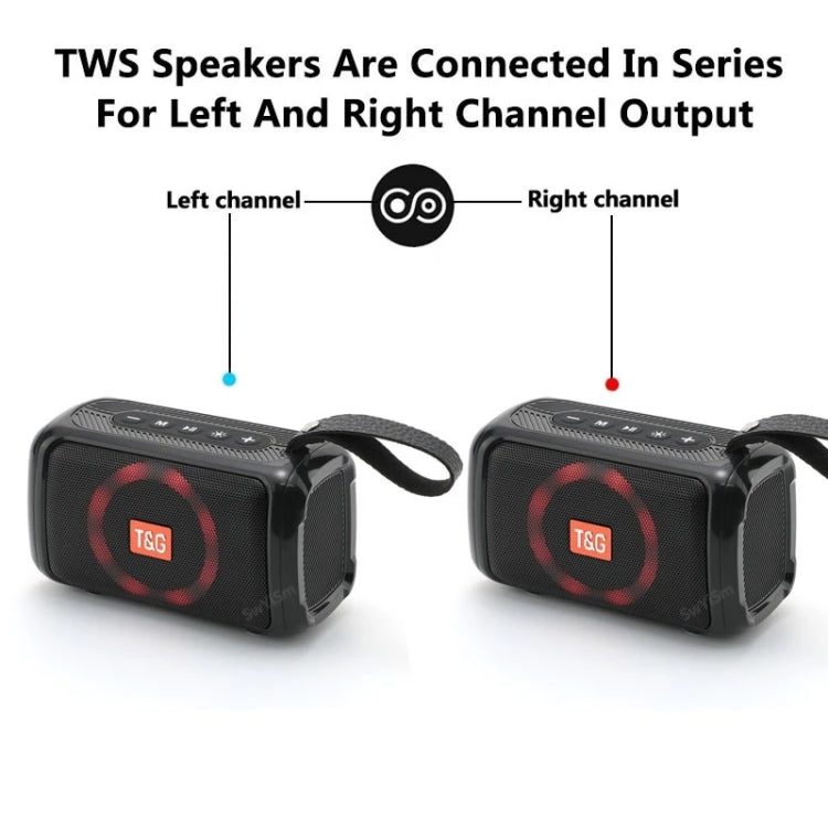 T&G TG193 Altifalante Bluetooth Portátil com Luz LED Subwoofer à Prova de Água para Exterior Suporta Cartão TF / Rádio FM / AUX