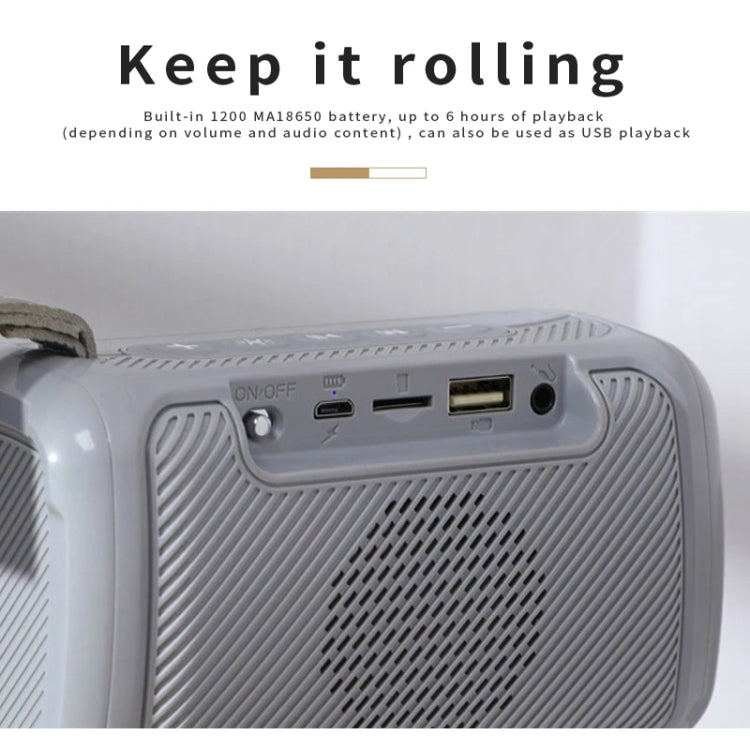 T&G TG193 Altifalante Bluetooth Portátil com Luz LED Subwoofer à Prova de Água para Exterior Suporta Cartão TF / Rádio FM / AUX