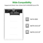 Caixa Portátil SATA de 2,5 Polegadas para USB 3.1 Gen 2