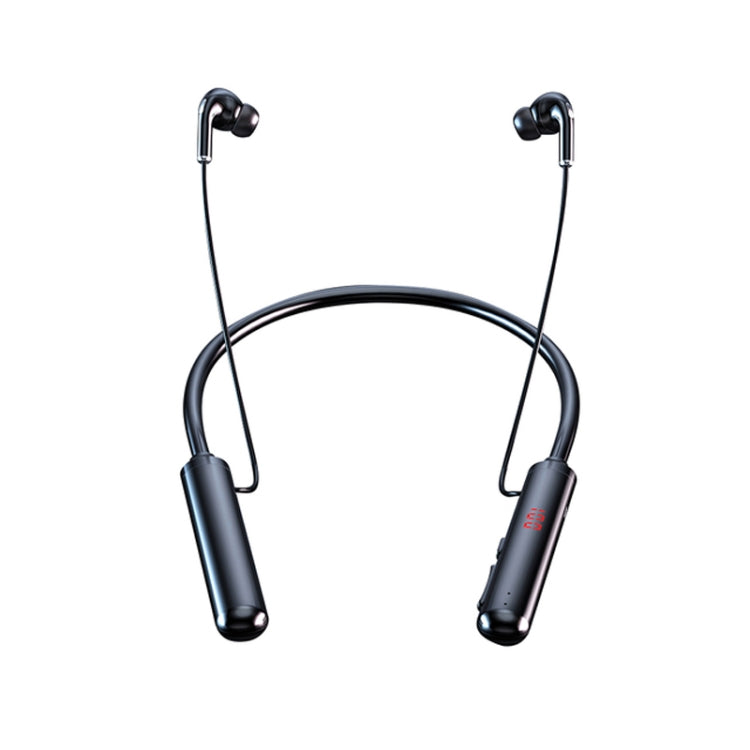 Auricular Estéreo Magnético 960 com Colar e Ecrã LED, Suporta Cartão TF