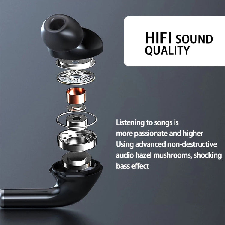 Auricular Estéreo Magnético 960 com Colar e Ecrã LED, Suporta Cartão TF