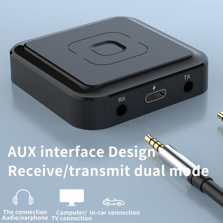BT-22 Receptor e transmissor Bluetooth 5.1 2 em 1 Suporta chamadas de voz, BT-22