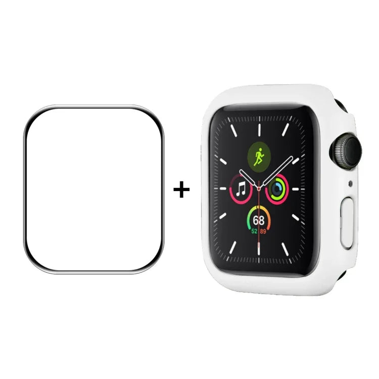 ENKAY Hat-Prince Filme Protetor de Ecrã HD PMMA de Cobertura Total + Moldura PC para Apple Watch Series 7 45mm