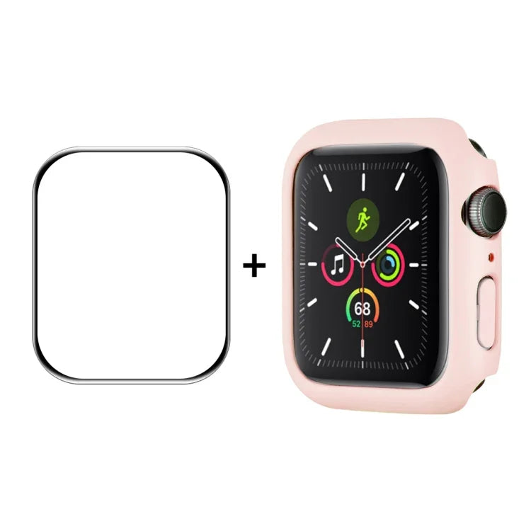 ENKAY Hat-Prince Filme Protetor de Ecrã HD PMMA de Cobertura Total + Moldura PC para Apple Watch Series 7 45mm