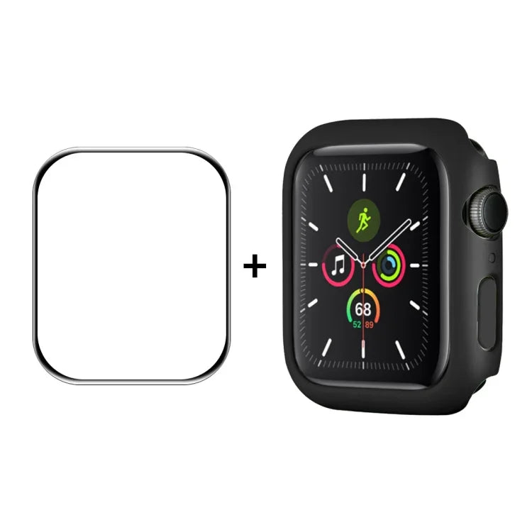 ENKAY Hat-Prince Filme Protetor de Ecrã HD PMMA de Cobertura Total + Moldura PC para Apple Watch Series 7 45mm