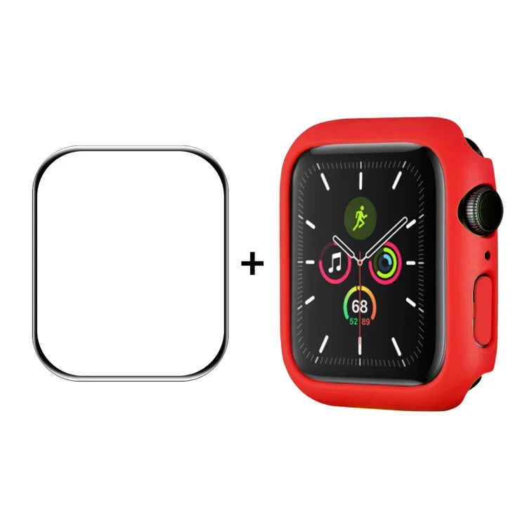 ENKAY Hat-Prince Filme Protetor de Ecrã HD PMMA de Cobertura Total + Moldura PC para Apple Watch Series 7 45mm