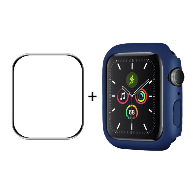 ENKAY Hat-Prince Filme Protetor de Ecrã HD PMMA de Cobertura Total + Moldura PC para Apple Watch Series 7 45mm