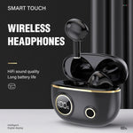 Auriculares TWS PRO100 Bluetooth 5.2 com Cancelamento de Ruído, Impermeáveis, Estéreo 9D para Desporto com Caixa de Carregamento