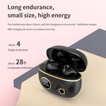 Auriculares TWS PRO100 Bluetooth 5.2 com Cancelamento de Ruído, Impermeáveis, Estéreo 9D para Desporto com Caixa de Carregamento