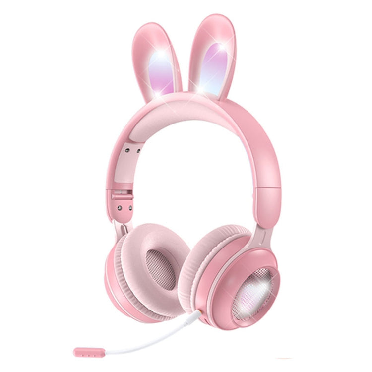 Auricular Dobrável KE-01 Bluetooth 5.0 Estéreo com Orelhas de Coelho e Microfone para PC