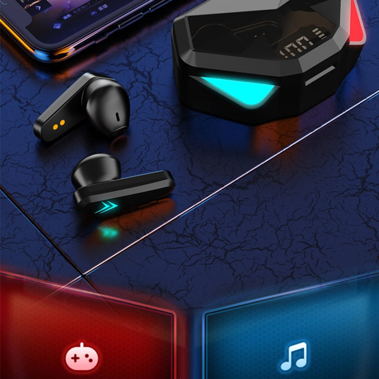 Auricular TWS-Y04 Bluetooth 5.0 TWS Binaural True Stereo com Controlo Tátil e Estojo de Carregamento LED para Jogos