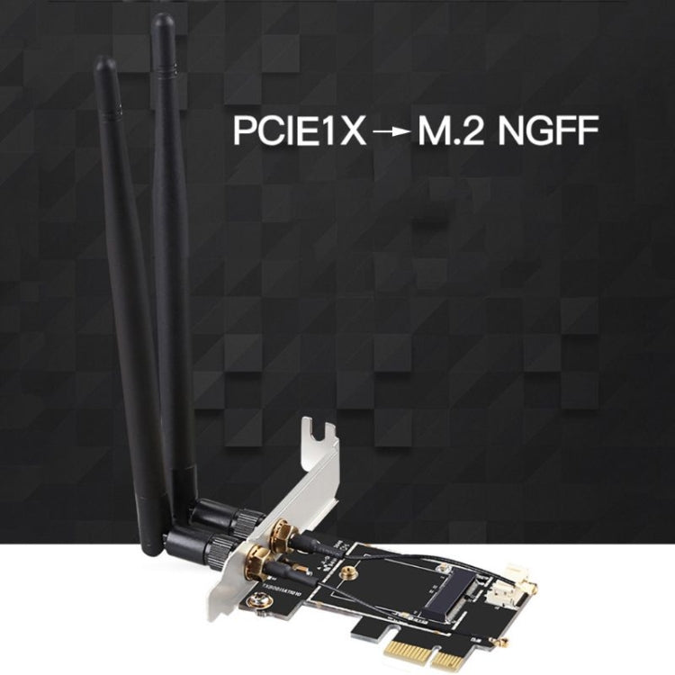 Adaptador de Antena Dupla TXB001 Cartão PCIE-1X para NGFF-Ekey