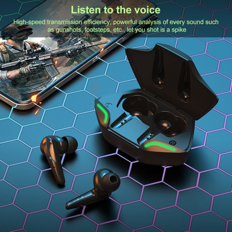 Auricular TWS-G11 Bluetooth 5.0 TWS Estéreo para Jogos de Baixa Latência com LED Cool