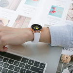 Correia de Silicone Monocromática para Apply Samsung Galaxy Watch Active 22mm