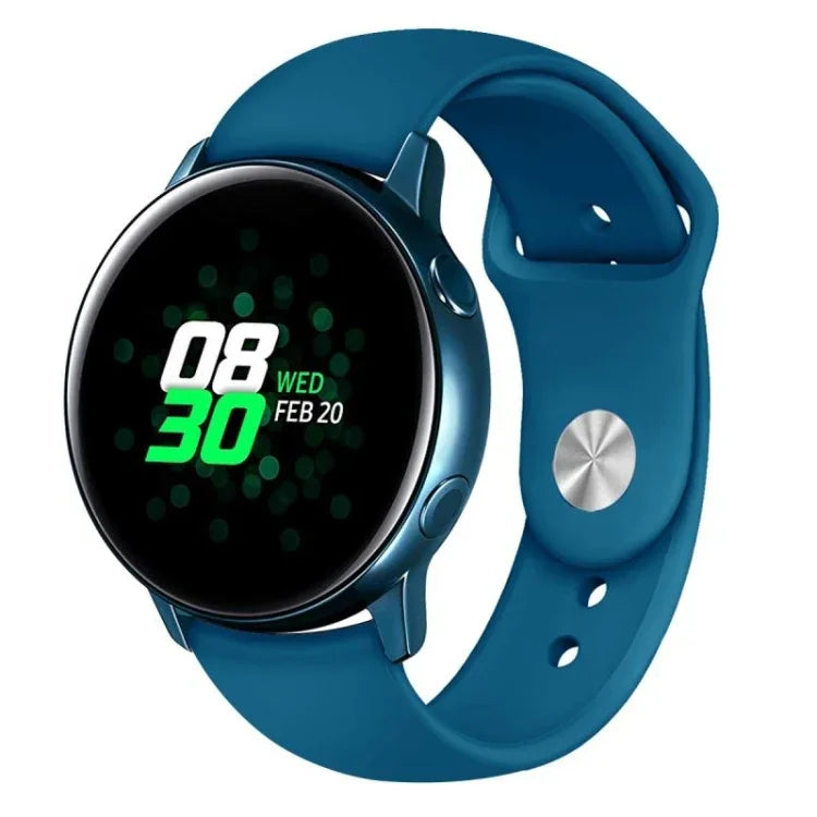 Correia de Silicone Monocromática para Apply Samsung Galaxy Watch Active 22mm