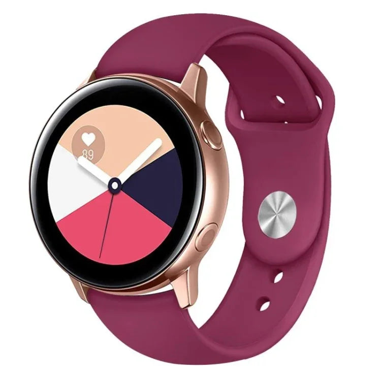 Correia de Silicone Monocromática para Apply Samsung Galaxy Watch Active 22mm