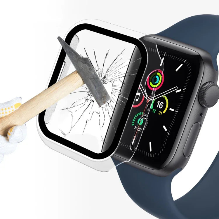 ENKAY Hat-Prince 2 in 1 PC Frame + 9H Tempered Glass Protector Full Coverage Case for Apple Watch Series 7 41mm