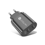 Carregador Rápido 40W de Dupla Porta PD / Tipo-C 002 para Série iPhone / iPad, Ficha UE, Ficha UE