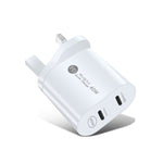 Carregador Rápido 40W de Dupla Porta PD USB-C / Tipo-C 002 para Série iPhone / iPad, Ficha Reino Unido, Ficha Reino Unido