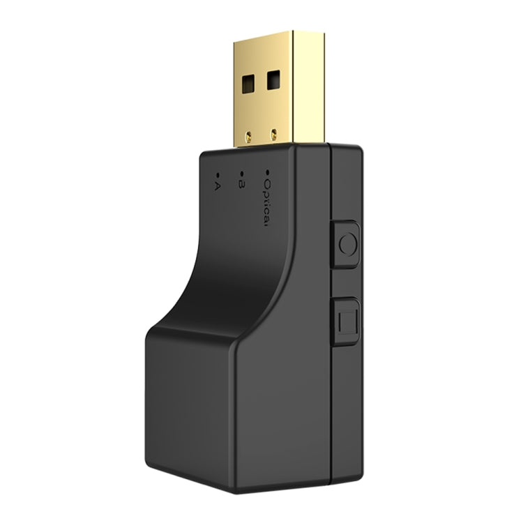 SW03 Transmissor de áudio Bluetooth 5.0 2 em 1 USB + SPDIF Adaptador ótico sem fios de baixa latência para TV, PC
