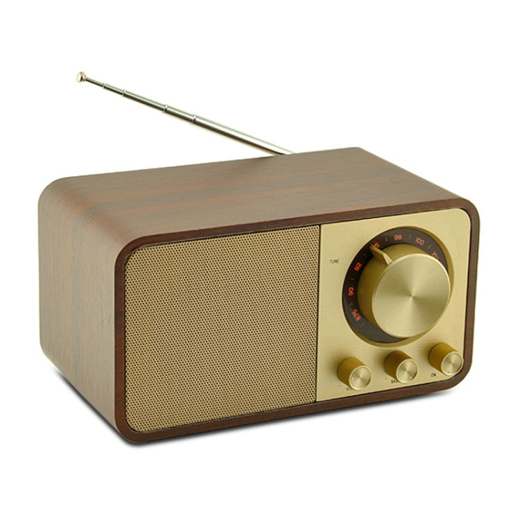 JY-66 Altifalante Clássico Retro com Textura de Madeira, Bluetooth BT5.0, Rádio FM, Suporta TF / U-Disk / AUX