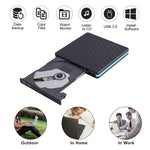 Universal Optical Drive Type-C USB 3.0 External DVD/CD/VCD Burner RW SVCD Drive Player, Universal Optical Drive