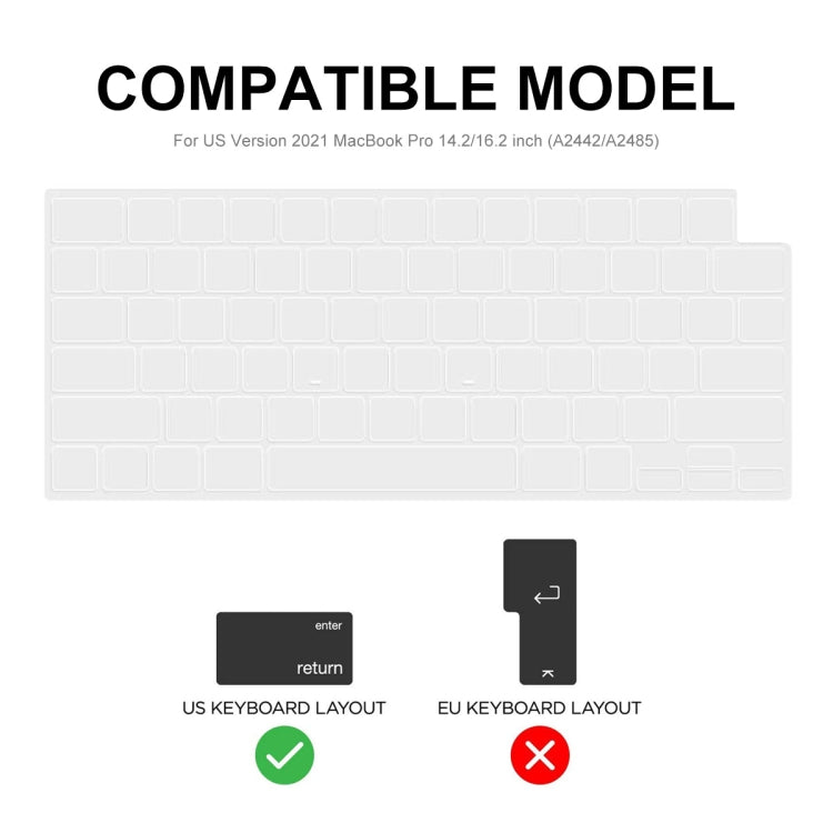 ENKAY Filme Protetor Ultraleve e Macio de Teclado TPU para Portátil MacBook Air 13,6 2022/2024 A2681 (M2) / A3113 (M3), Versão: Versão EUA, Versão EUA, Versão UE