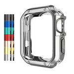 Anti-fall Electroplating TPU Watch Protective Case for Apple 1/2/3/4/5/6/7/SE, 38mm/40mm/41mm, 42mm/44mm/45mm