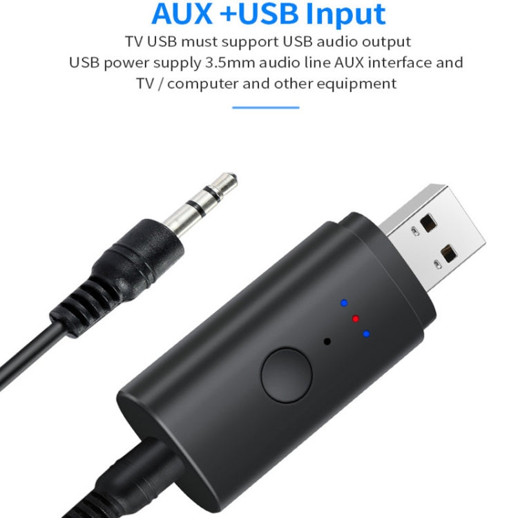 TX35 Transmissor Bluetooth 5.2 One Drag Two Saída dupla USB / AUX