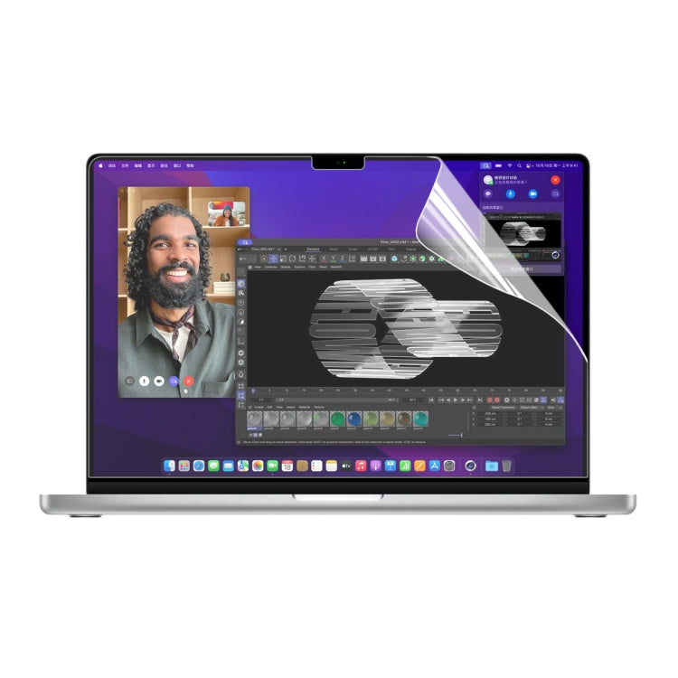 ENKAY Protetor de Ecrã HD PET Transparente para Portátil, Para MacBook Pro 14,2 polegadas A2442, Para MacBook Pro 16,2 polegadas A2485/A2880 2023