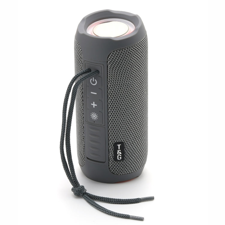 T&G TG227 Altifalante de Música Bluetooth Portátil para Exterior à Prova de Água com LED Suporta FM / TF / USB